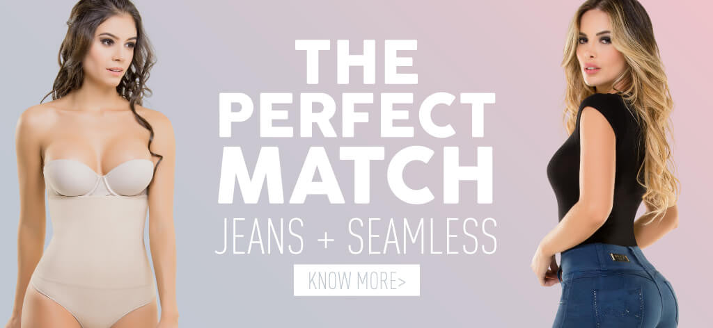 The perfect Match: Seamless shapewear + push up jeans