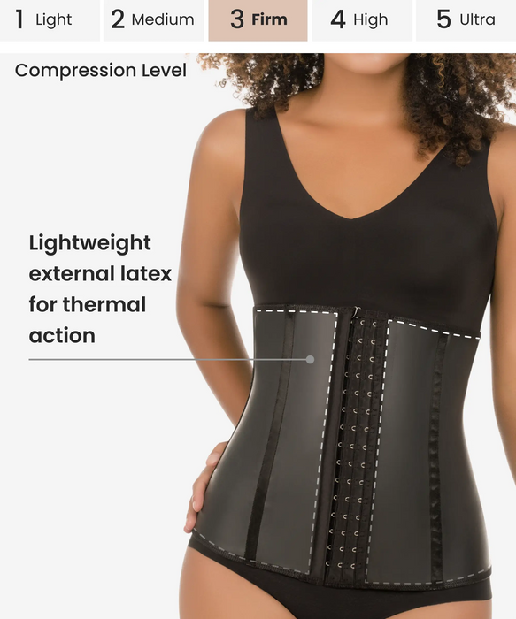 Ultra-lightweight compression latex waist cincher - Style 1320