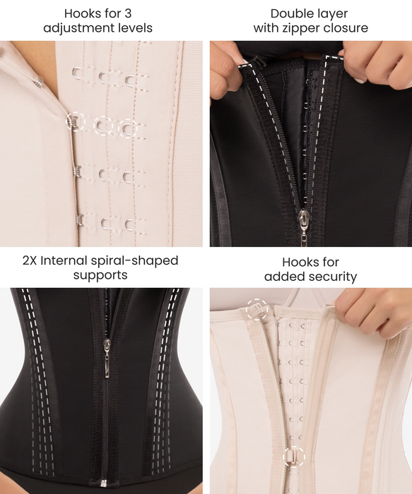 Vest with V shape & zipper - Style 1328