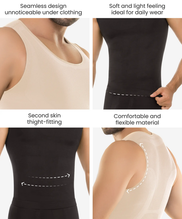 Cysm Men's Seamless Control Compression Shirt  Compression shirt, Skin  tight, Posture correction