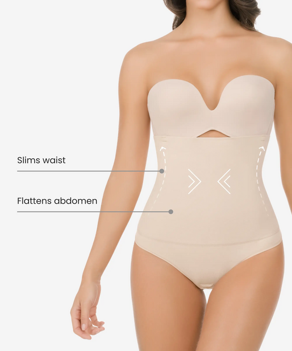 Womens Compression Shapewear Tummy Belly Control Smooth Underbust  Bodyshorts w/Bra Straps WBSS016