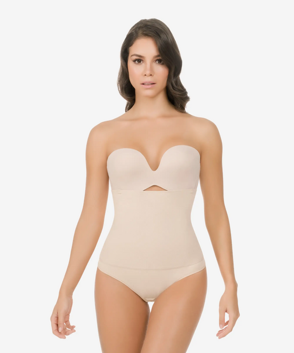 Body Shaper High-Waisted Thong Design Faja Colombia Bodysuit XS-Nude at   Women's Clothing store