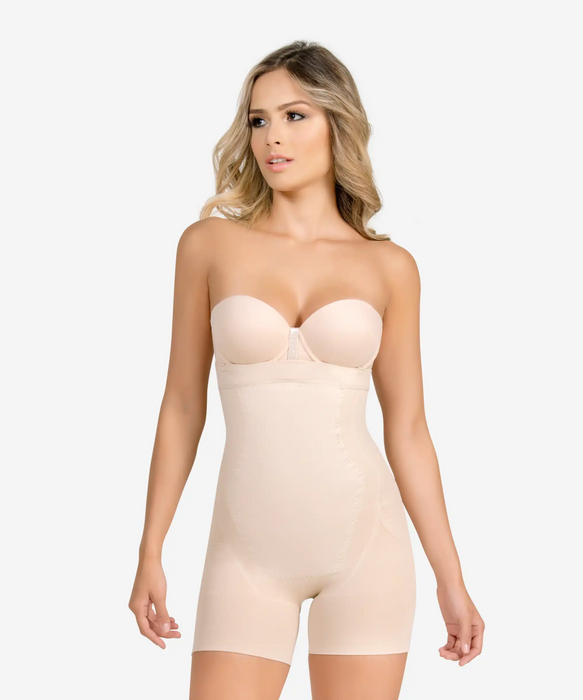 Womens Strapless Seamless Body Shaper Thong Shapewear With Full