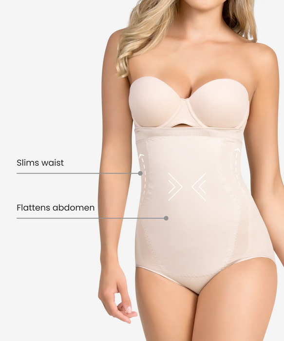 High-waist tummy control shaper in panty - Style 1595