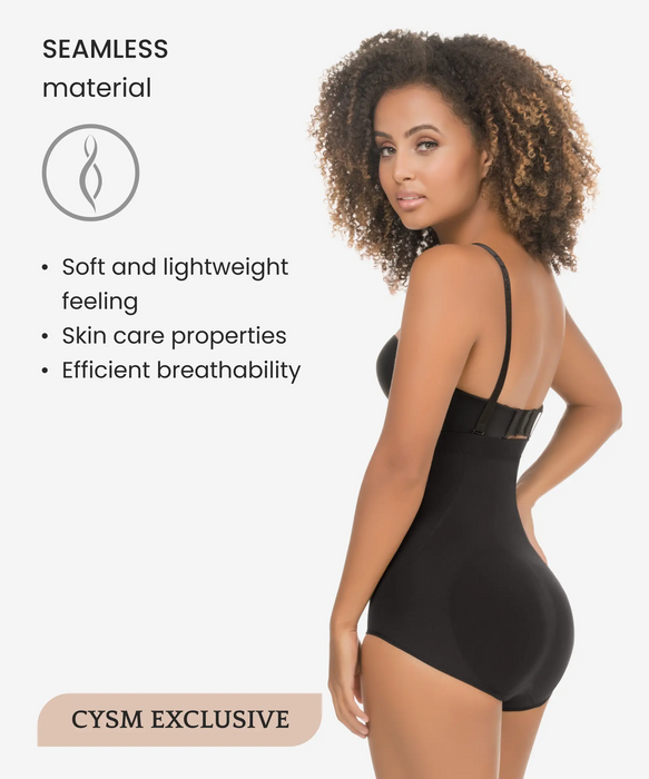 Fashion Women High Waist Tummy Control Seamless Strapless Slimming Panty -  Black @ Best Price Online