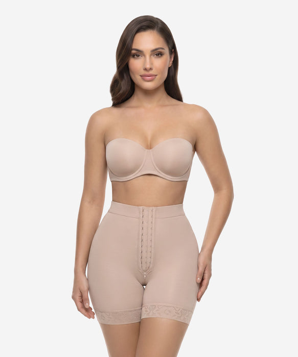 Curvys Shaping Short Style 212 — 3-Row Hook Closure & Perineal Zipper
