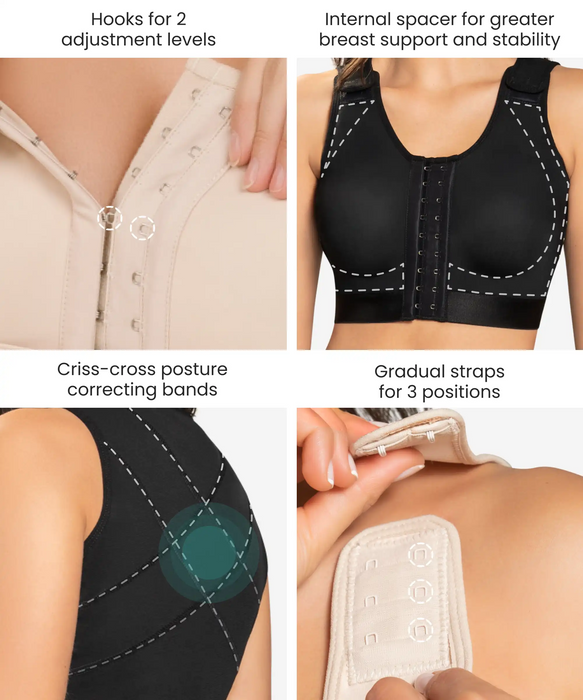 Adjustable surgical bra with removable band - Style 242