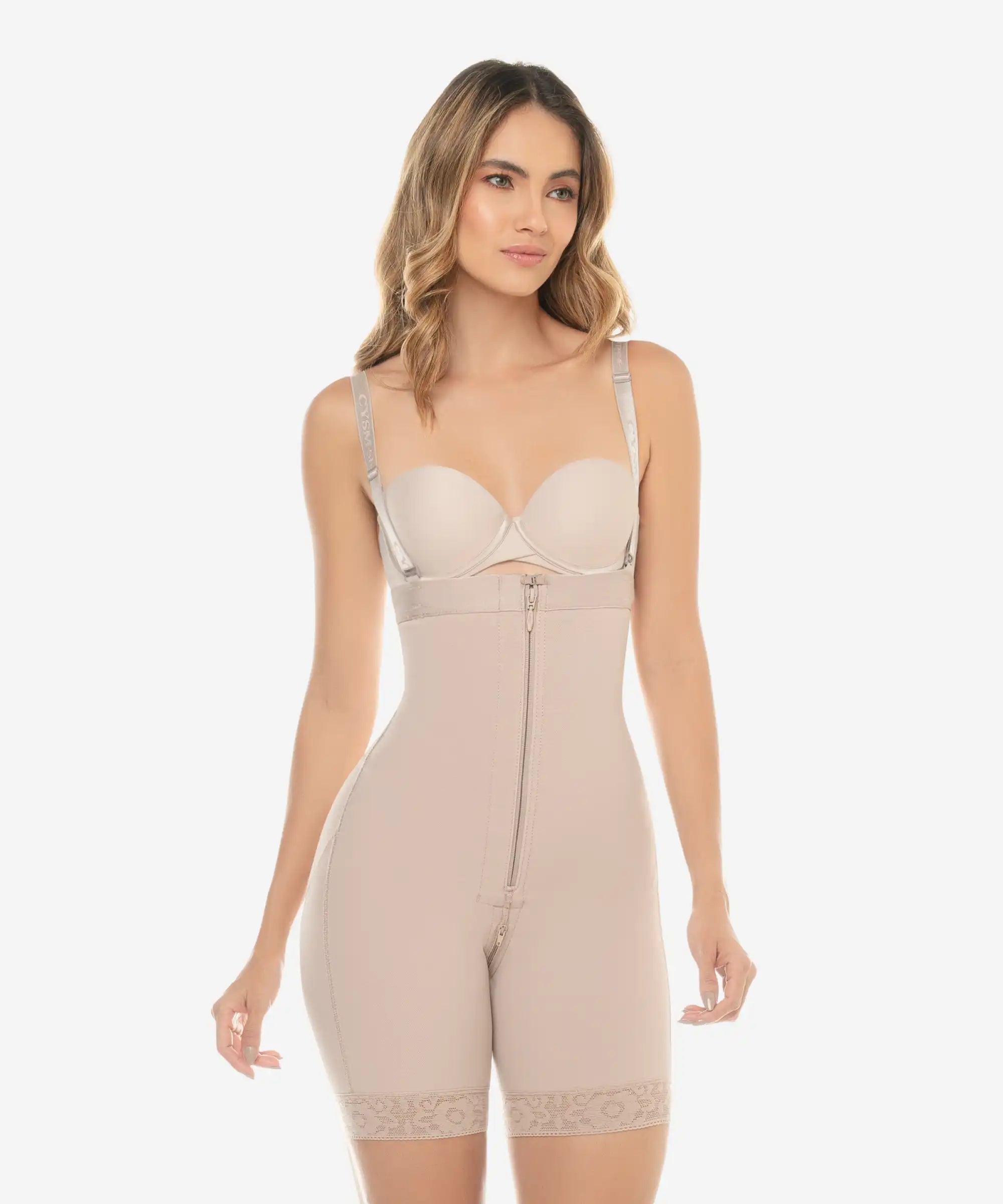 フレキシア✴︎セルステラbody 骨盤ヒップUPサポーター レッグ&アームチューブ Strapless Compression Bodysuit With Zip Crotch - Style 260 — CYSM