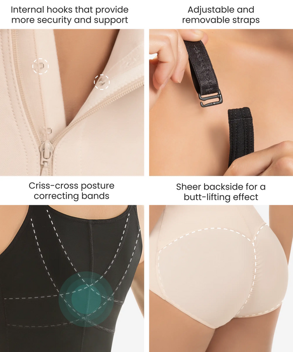 Mesh Bodysuit For Women Tummy Control Waist Trainer Butt Lifter