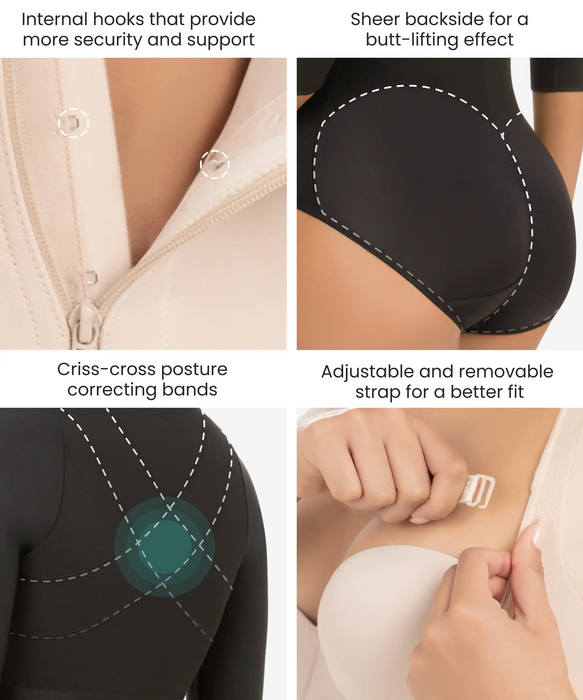 Slimming body shaper with back support - Styles 2108/2113