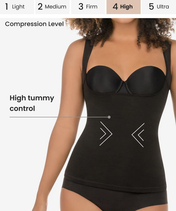 InstantFigure Women's Firm Compression Shaping Full-Length Cami Bodysuit 
