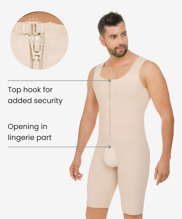 Men Compression Bodysuit Shaper Tummy Control Suit Weight Loss