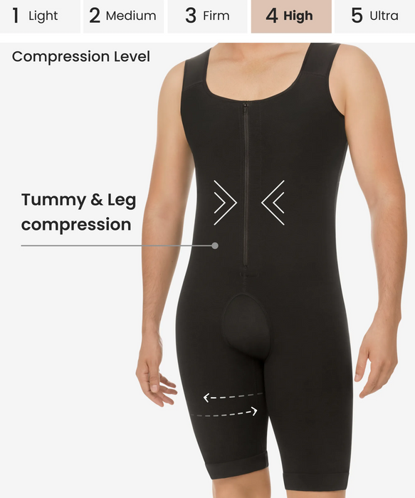 Men’s abdomen and legs control bodysuit - Style 298