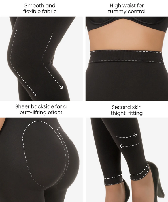 Women Footless Tights High Waist Leggings Seamless Shaping Pants Tummy Control  Body Shaper Slimming Shapewear
