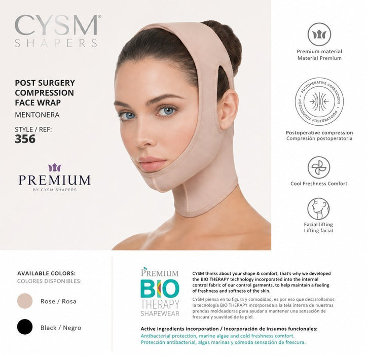 Post-Surgery Facial Chin Strap Compression Garment Style 356 — Compression & Full Neck Coverage