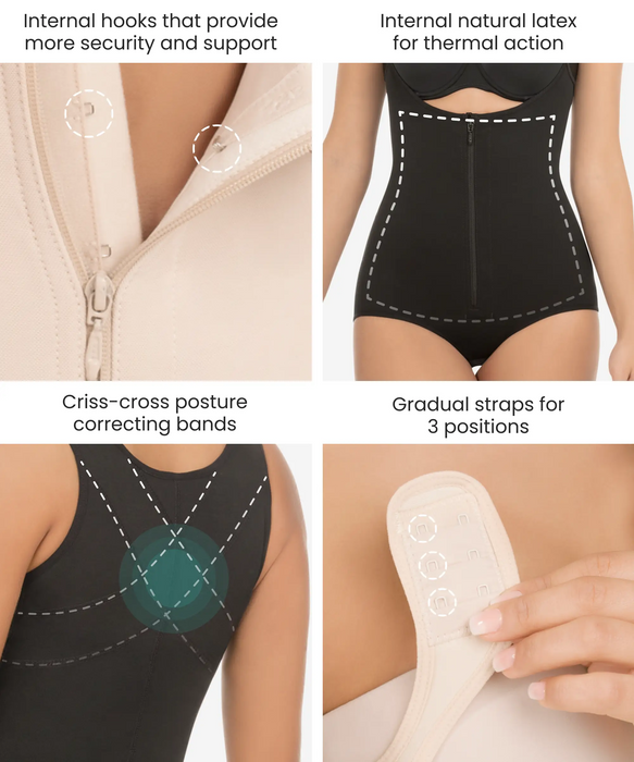 Thermal body shaper with wide straps - Style 385