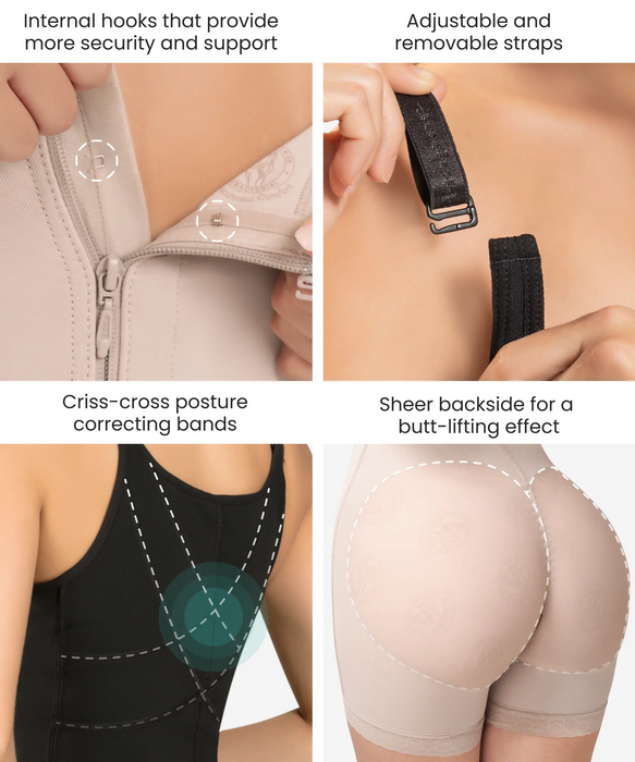 Girdle Faja Premium Body Suit for women Braless adjustable straps