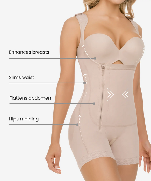 Long-Breasted Body Shaper Shapewear Slimming Girdle Woman Flat Stomach Lace  Skim