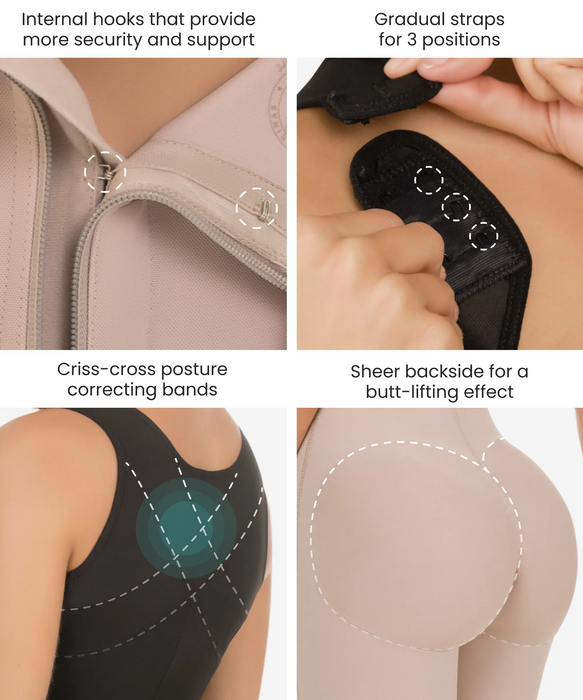 Slim Control Faja Bodysuit with Silhoutte Defining Features - CYSM