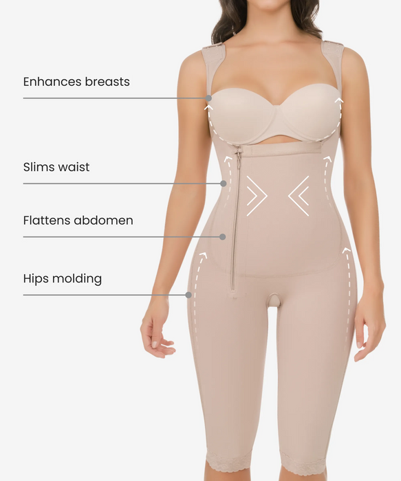 Slim Control Faja Bodysuit with Silhoutte Defining Features - CYSM