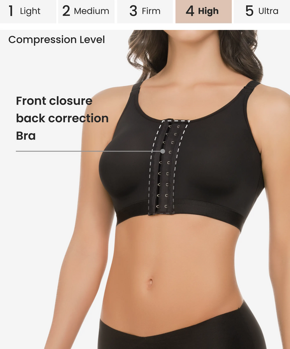 Women Post Op Post Surgery Compression Bra Yoga Top Back Support Shaper  Brasier