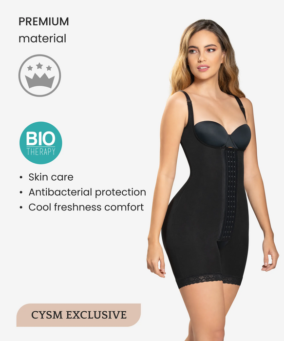  Just Us Store CYSM Ultra Compression Back Support Latex Capri  Size Bodyshaper (2XS, Black) : Clothing, Shoes & Jewelry