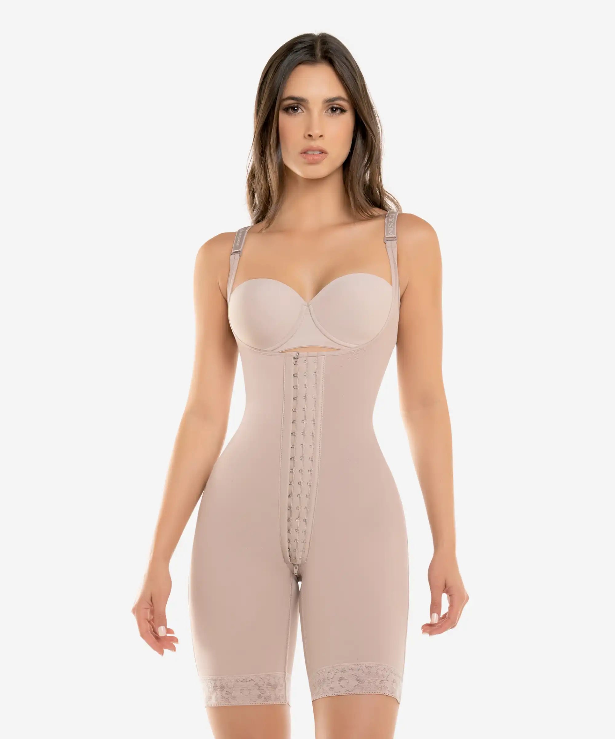 Hook closure bodysuit with zip crotch - Style 463