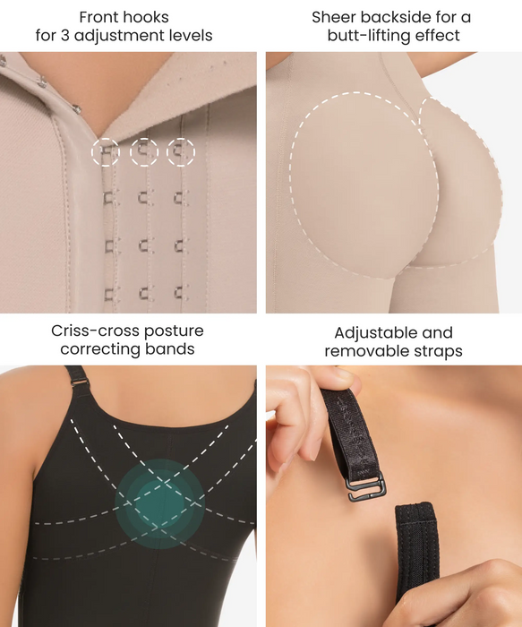CYSM Body Compression Garment Butt Lift Slimm Fajas Shapewear Lipo Abs  Reductor