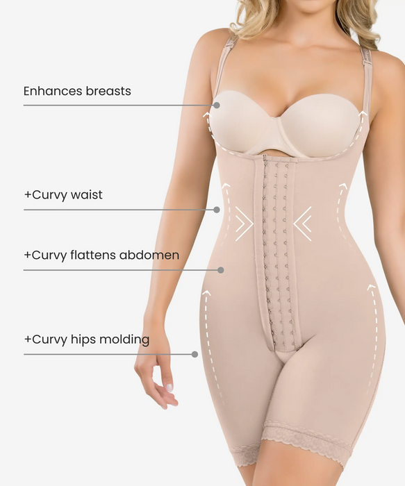 SHIBEL 7 Steel Bones High Compression Body Shaper Butt Lifter Bodysuit  Shapewear for Women Tummy Control Fajas Colombianas, Black, Medium :  : Clothing, Shoes & Accessories