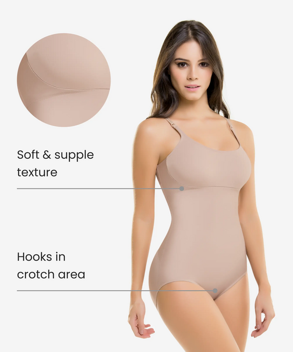 FarmaCell Shape 608 (Nude, S) Women's shaping control body shaper with flat  belly and push-up effect, 100% Made in Italy