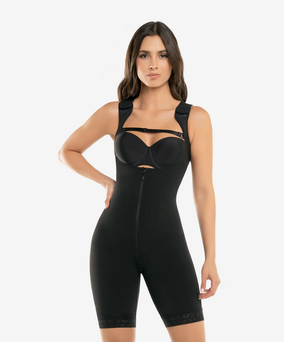 High compression bodysuit with zip crotch - Style 462